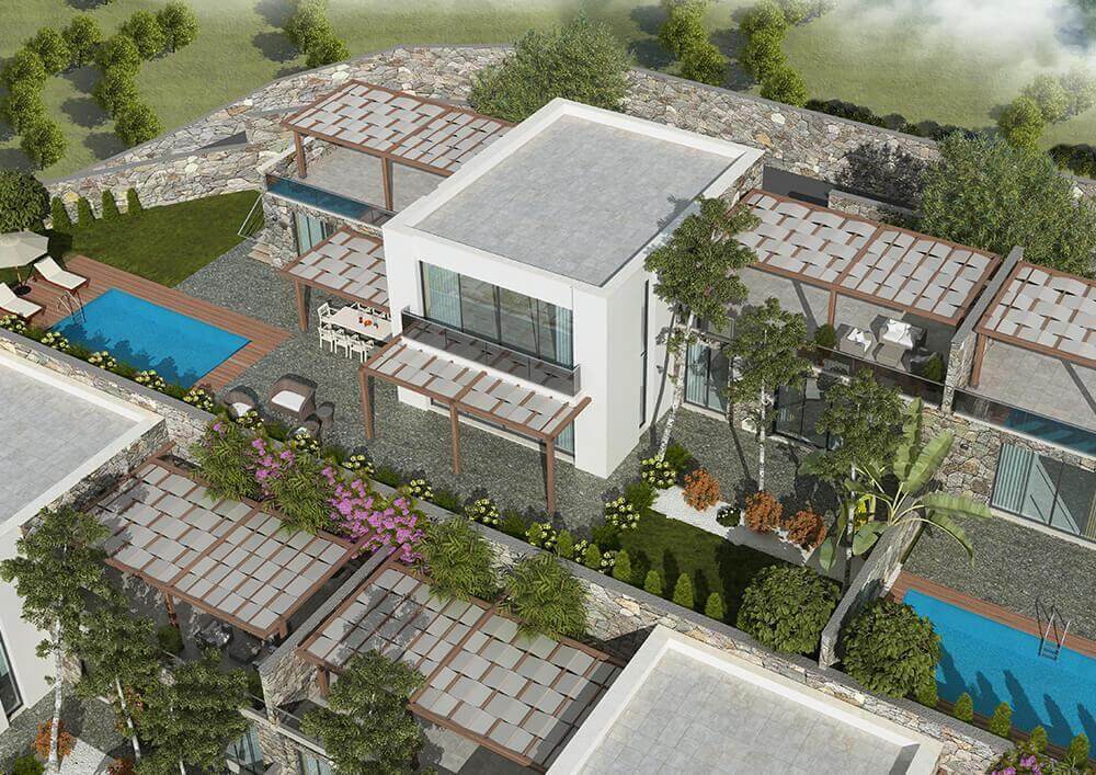 Detached sea view luxury Bodrum villas