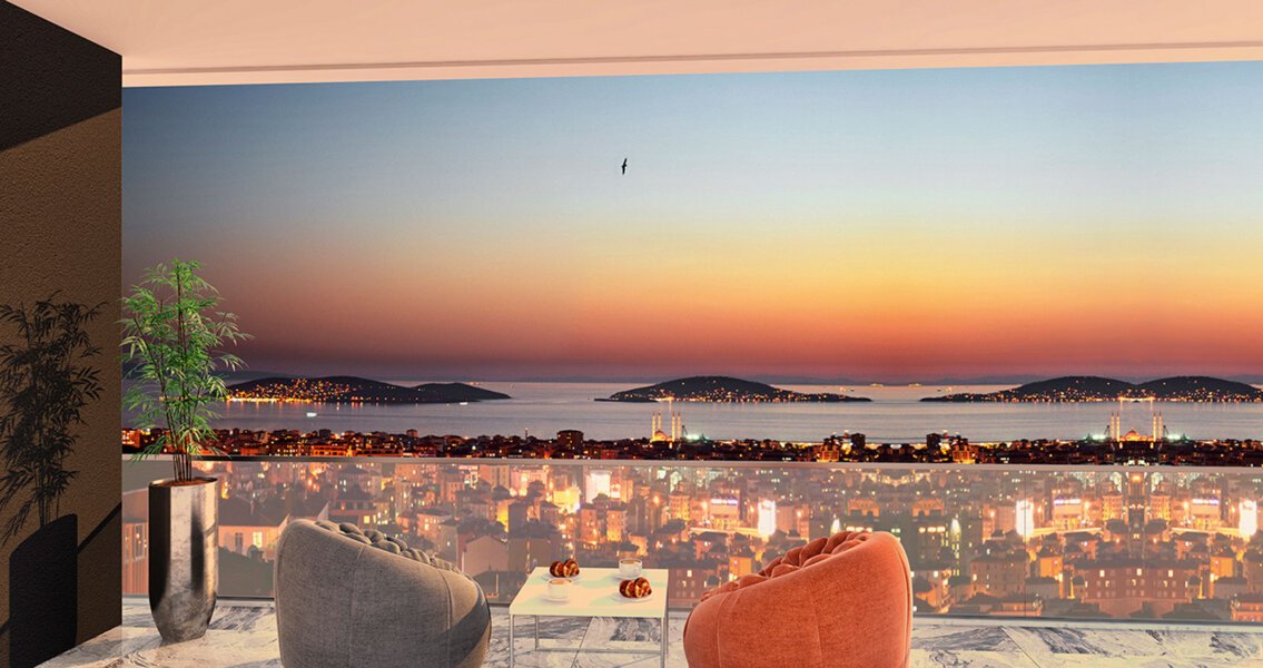 Lüks deniz manzaralı İstanbul daireleri