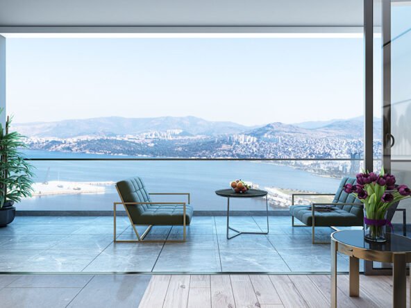 İzmir'de deniz manzaralı lüks daireler