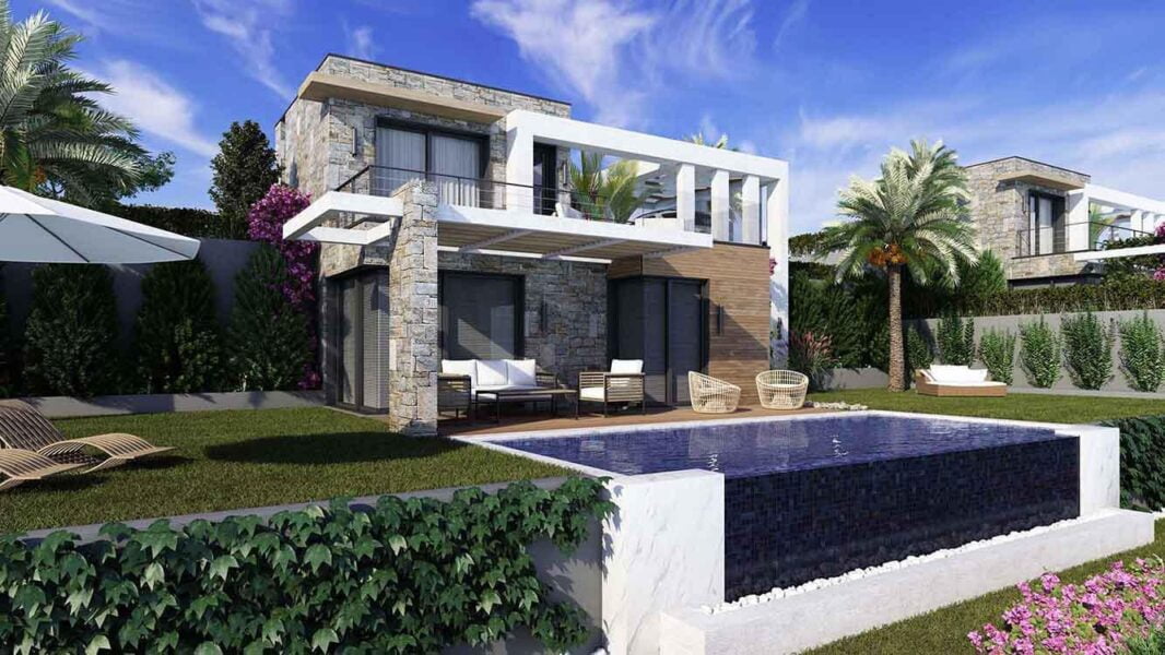 Sea view luxury villas in Gumusluk