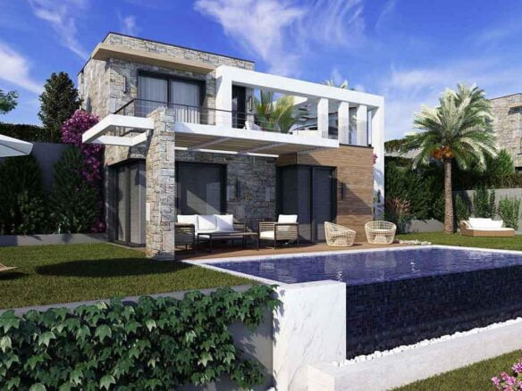 Sea view luxury villas in Gumusluk
