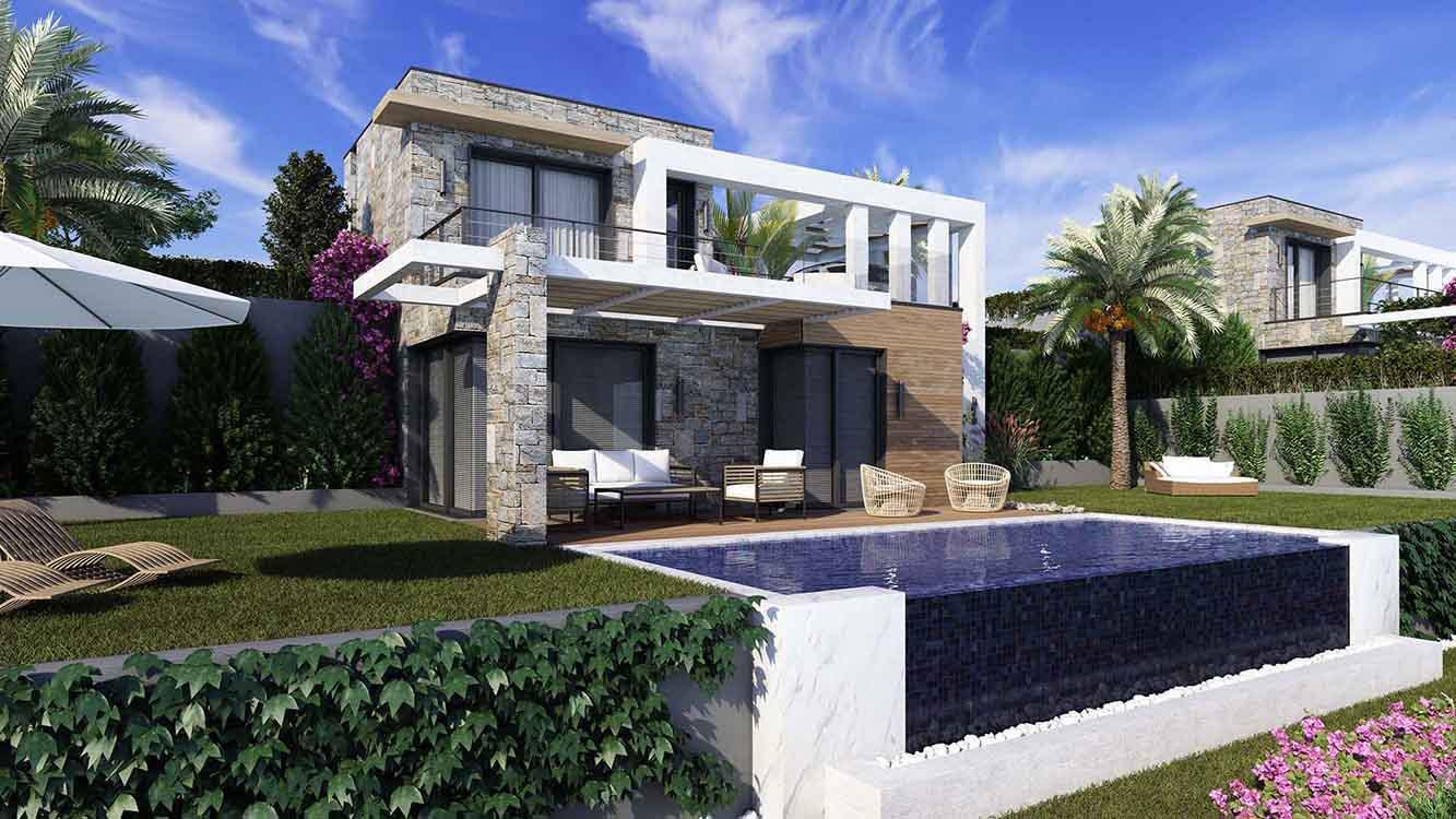 Sea view luxury villas in Gumusluk