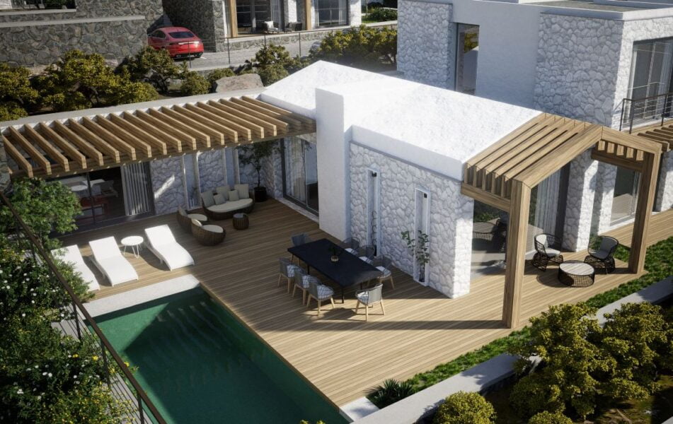 Luxury villas near the beach in Bodrum