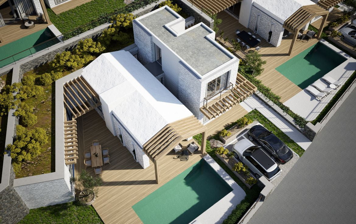 Luxury villas near the beach in Bodrum