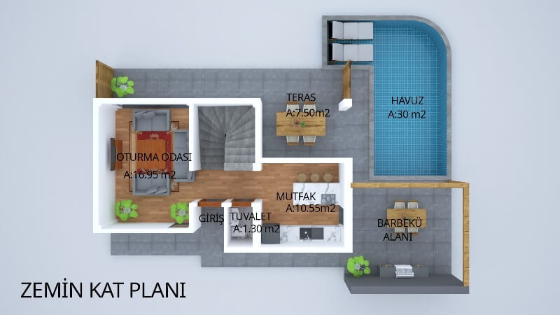 Detached 4-Bed Luxury Fethiye Villas