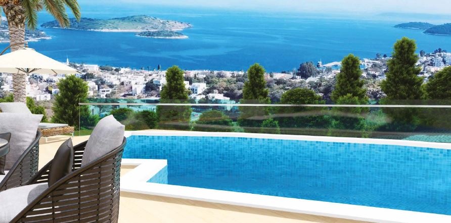 Luxury Bodrum sea view spa villas for sale