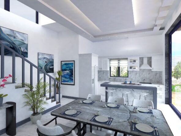 Kalkan'da deniz manzaralı lüks villalar