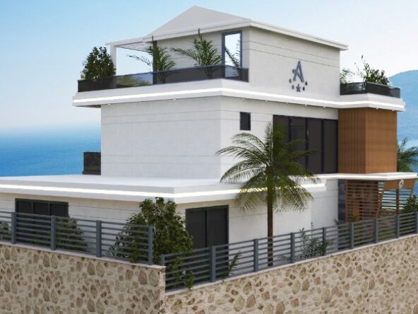 Kalkan'da deniz manzaralı lüks villalar