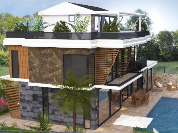 Kalkan'da deniz manzaralı lüks villalar