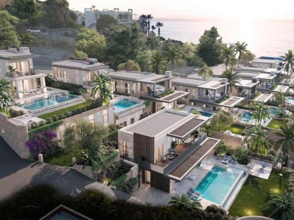 Luxury sea view Bodrum marina villas