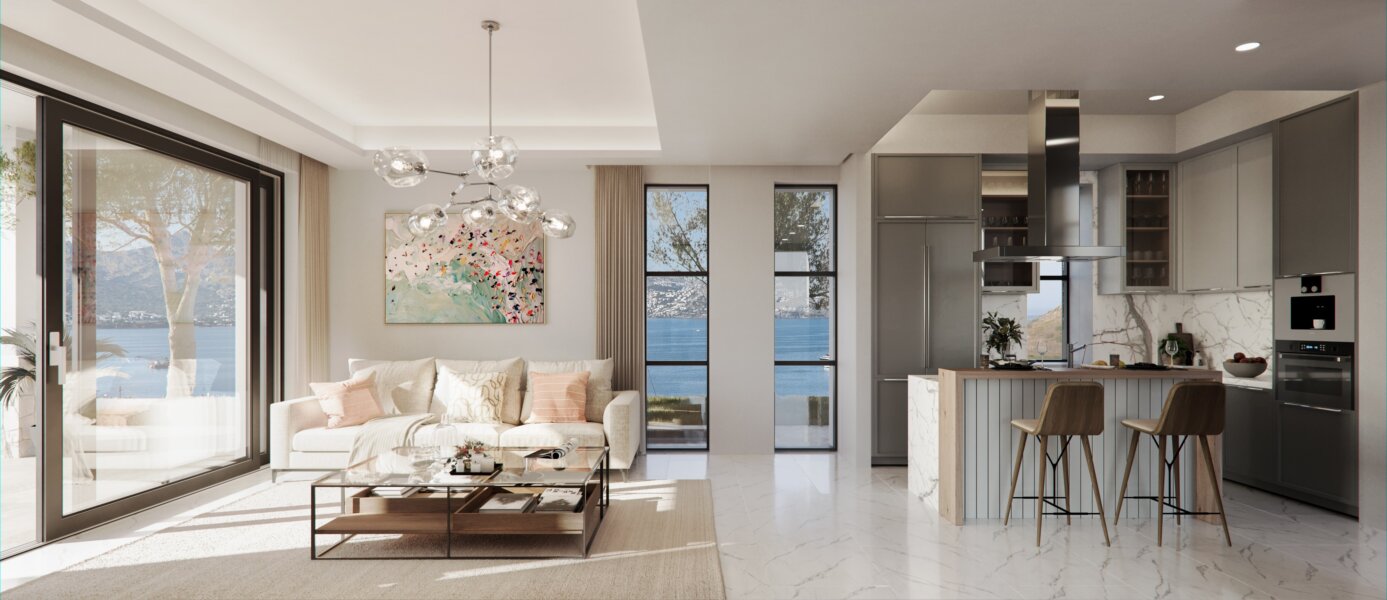 Luxury sea view Bodrum marina villas