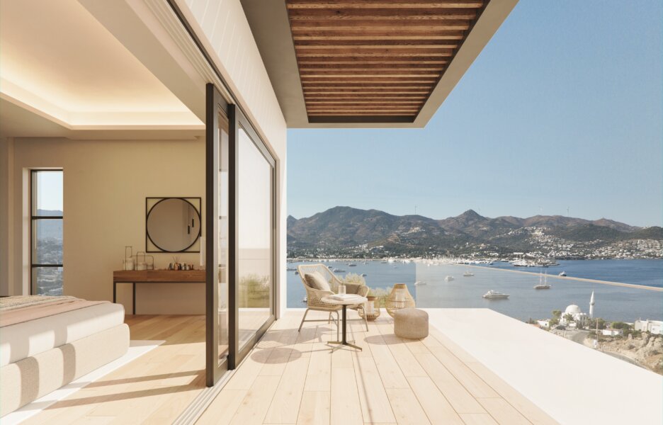 Luxury sea view Bodrum marina villas