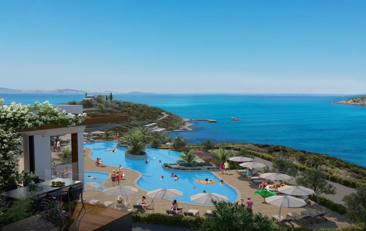 Sea view Bodrum luxury beach villas