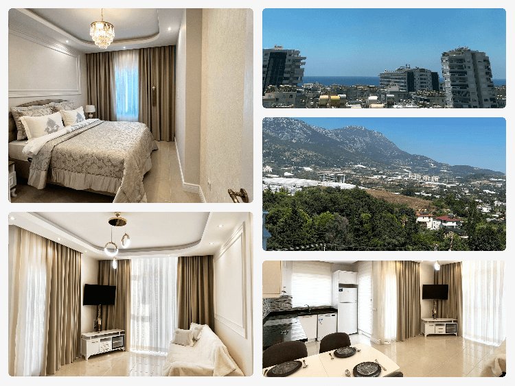 Alanya Sea View Apartment for sale 1+1 12 Alanya sea view apartment for sale