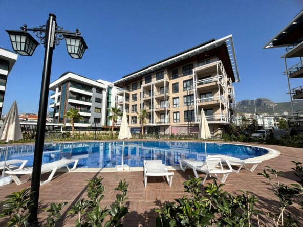 satılık lüks 1 yatak odalı Alanya daire