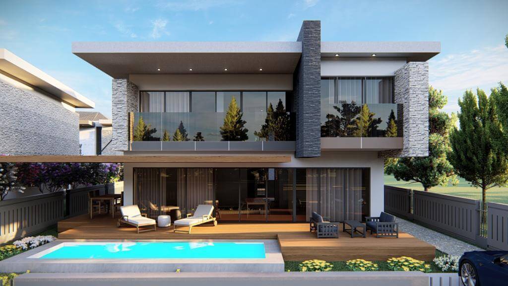 Antalya'da satılık 4 yatak odalı lüks villalar