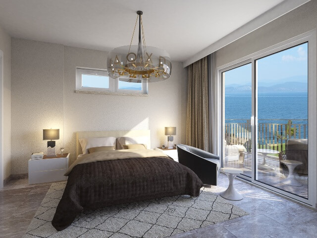 Роскошные спа-апартаменты в Бодруме с видом на море