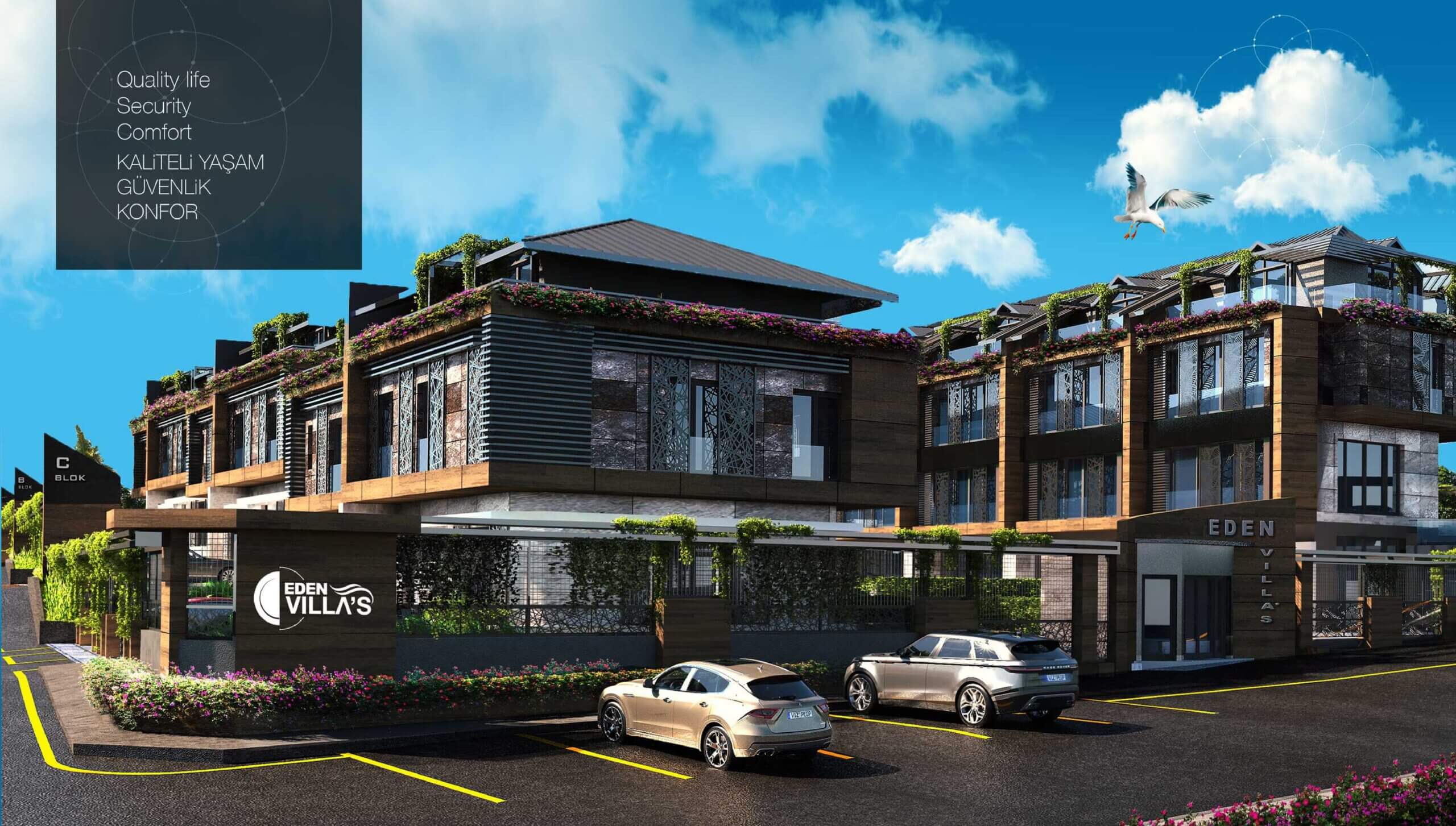 Istanbul sea view luxury townhouses