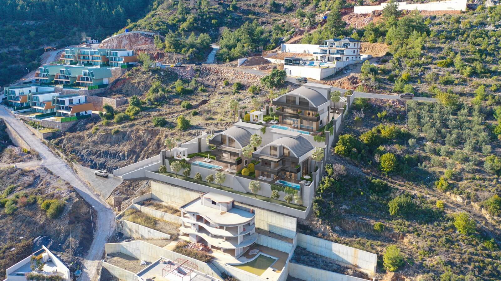 castle view villas in Alanya