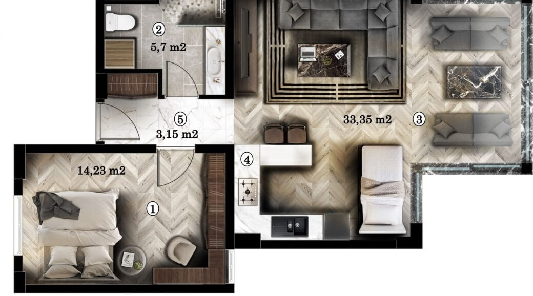 Luxury 1-bed Yalikavak Turkey properties